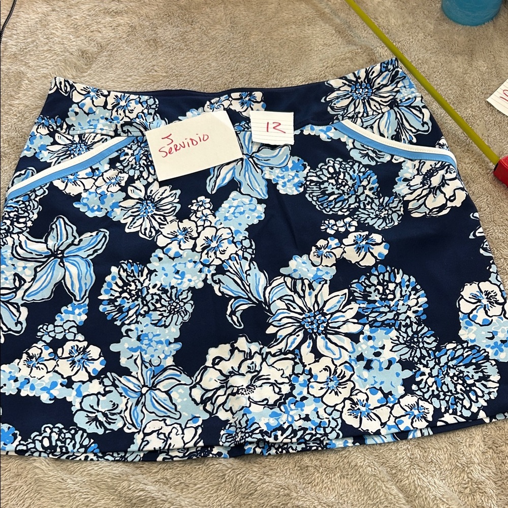 Lilly Pulitzer Luxletic Navy print Skort